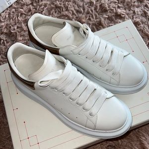 Authentic Alexander McQueen Metallic Oversized Sneakers